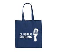 Dressdown I'd Rather Be Singing Borsa Shopper In Tela Microfono Musica Pop Rock