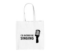 Dressdown I'd Rather Be Singing Borsa Shopper In Tela Microfono Musica Pop Rock