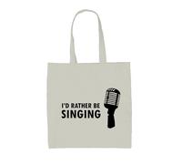 Dressdown I'd Rather Be Singing Borsa Shopper In Tela Microfono Musica Pop Rock