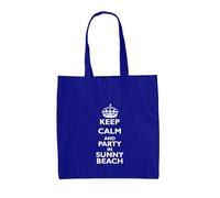 Dressdown Keep Calm and Party Sunny Beach Borsa Tote in Tela Cotone Divertente