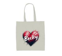 Dressdown Love Heart Becky Borsa Shopper In Cotone Con Testo Singer