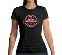 Dressdown Made In NOTTINGHAM T-Shirt Donna Cotone Girocollo Manica Corta