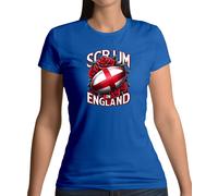 Dressdown Scrum On England T-Shirt Rugby League 6 Nations Donna