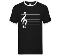 Dressdown Treble Clef Note T-Shirt Uomo Regular Fit Girocollo Corto