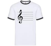 Dressdown Treble Clef Note T-Shirt Uomo Regular Fit Girocollo Corto