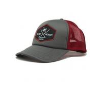 DRESSED IN MUSIC PLAY WITH ME Cappellino Trucker da Uomo/Donna Surf Monkey® - Parte Frontale Imbottita - Taglia Unica Grigio/Rosso