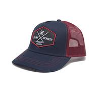 DRESSED IN MUSIC PLAY WITH ME Cappello Trucker Surf Monkey® - Berretto da Uomo/Donna - Design a 5 Pannelli - Taglia Unica - Cappuccio Strutturato con Profilo Medio, Blu
