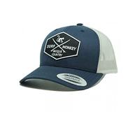 DRESSED IN MUSIC PLAY WITH ME Cappello Trucker Surf Monkey® - Berretto da Uomo/Donna - Design a 5 Pannelli - Taglia Unica - Cappuccio Strutturato con Profilo Medio, Blu