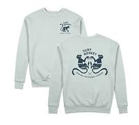 DRESSED IN MUSIC PLAY WITH ME Felpa classica girocollo con stampa Surf Monkey®, Ghiaccio, L