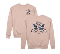 DRESSED IN MUSIC PLAY WITH ME Felpa classica girocollo con stampa Surf Monkey®, Rosa, S