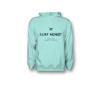 DRESSED IN MUSIC PLAY WITH ME Hoodie Felpa Ecologica con Cappuccio per Uomo/Donna - Cotone Biologico GOTS Surf Monkey®, Ghiaccio, L