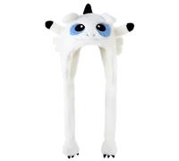 dressfan Donne di Peluche Drago Cappello con Orecchie che si Muovono Orecchie Mobili,Animale Cappelli Cappello di Drago che Muove le Orecchie Regalo di Compleanno di Natale,Bianco,Taglia Unica