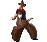 dressforfun 302354 - Costume Unisex Adulti Cowboy Gonfiabile, Inclusi Pantaloni, Gilet, Cappello e fazzoletti da Collo