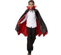dressforfun 900372 - Mantello da Vampiro pipistrello a Bambini, Mantello bicolore con prestigioso Colletto, da portare anche rialzato (72 cm | Nr. 301852)