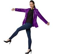 dressforfun 900995 Vestito Donna, Giacca con Paillettes, Discoteca Carnevale Festa -Modelli Differenti (L | Viola| No. 303883)