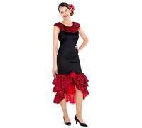 dressforfun Costume da Donna - Ardente spagnola Antonia Lopez | Meraviglioso Abito Lungo in Jersey Stretch con Pizzo Sull’orlo e Sulla Scollatura (XXL | No. 300635)