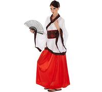 dressforfun Costume da Donna - Asiatica | Kimono in Satin con Pratico Obi (M | No. 301021)