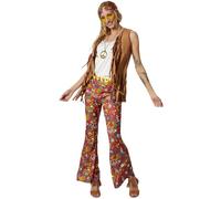 dressforfun Costume da Donna Hippy, Gilet e Pantaloni - M