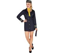 dressforfun Costume da Donna Hostess | Mini-abito sexy | Con Cappello e Grazioso foulard abbinato (L | No. 301411)