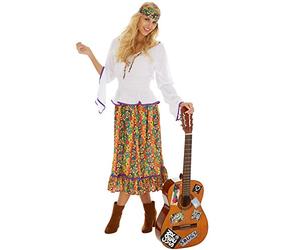 dressforfun Costume da Donna - Lady Love & Peace | Graziosa Parte Superiore e Gonna Lunga alla Moda | Con Fascia per Capelli (XXL | No. 300941)