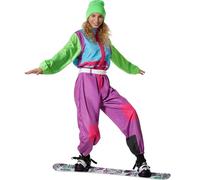dressforfun Costume da Donna Retro anni '80,'90 Tuta da Sci - Colorato, L
