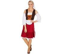 dressforfun Costume da Donna - Serva Medievale | Meraviglioso Abito Lungo con Grembiule Applicato | In el Copricapo (S | No. 301190)