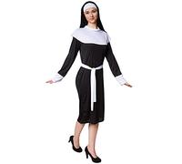 dressforfun Costume da donna - Suora | Lungo abito in jersey elasticizzato | incl. Copricapo e cintura da allacciare in vita (XXl | no. 300502)