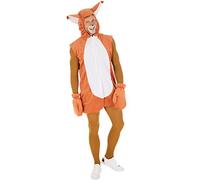 dressforfun Costume da Scoiattolo per Lui e per Lei | Morbida Finta Pelliccia | Cappuccio con Orecchi | Incl. Guanti e Catsuit (L | No. 300852)