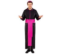 dressforfun Costume da uomo - Arcivescovo Ferdinando | Lunga tonaca ecclesiastica | Cintura con chiusura a strappo | Papalina (L | no. 300284)