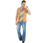 dressforfun Costume da Uomo - Hippie Peace | Con Questo Costume Diventerete Gli Hippie dei Tempi Moderni | In antastica Fascia per Capelli (L | No. 300949)