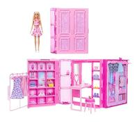 Barbie Armadio Dei Sogni Di Playset Giocattolo Con Bambola Alla Moda, Vestiti E Accessori, Larghezza Di 91 Cm Con Oltre 25 Pezzi
