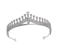 DRESSOOS 1 Pc Fascia a Di Diamanti Veli Da Sposa Per Le Spose Puntello Della Nuziale Da Principessa Per Le Donne Accessori Da Principessa Fascia Da Sposa Silver Strass