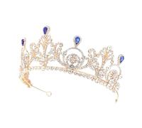 DRESSOOS 1 Pc nuziale garbo grazia beuty costume attraente ballo studentesco Gioielli da donna Diademi Bride Headband squisita tiara nuziale gioielli da damigella d'onore lega Blue