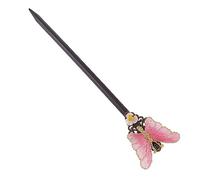 DRESSOOS 1 Pc panino Fiocco fasce per la testa coda forcine gruppo musicale tramezzino hair stick perno di legno per bastoncini di di fiori tradizionali cinesi tessuto rosa