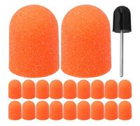 DRESSOOS 1 set di cappucci per levigatura unghie da 10 mm, bande abrasive per trapano con albero per fresa per piedi, manicotti per levigatura per la preparazione della superficie delle unghie in