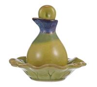DRESSOOS 1 Set Vaso Di Olio Essenziale Set Dispenser Di Liquidi Distributore Di Olio D'Oliva Vassoio Di Olio Essenziale Bottiglia Di Aceto Porcellana Bottiglia Di Olio Essenziale