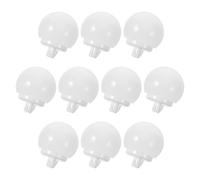 DRESSOOS 10 Pezzi Paralume a Cupola in Plastica Bianca per Lampadine LED da 50mm, Emisferico Semisfera per Specchio da Trucco, Alta Trasparenza e Durata Estesa, per Bagno