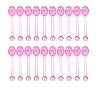 DRESSOOS 100 applicatori per maschera labbra: cucchiaio in plastica per lucidalabbra/balsamo, spatola per crema viso/occhi, applicatore compatto per il trucco o da portare sempre con sé, rosa