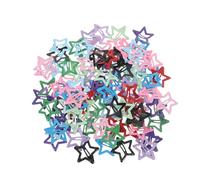 DRESSOOS 100 fermagli a scatto a forma di stella colorati - Simpatiche mollette per capelli in metallo a forma di stella per donne, ragazze e bambine - Accessori piccoli antiscivolo per capelli fini e
