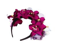 DRESSOOS 1pezzi Cerchietto Per Capelli Fiori Di Copricapo Da Festa Per Halloween e Carnevale Leggero Comodo Per Foto e Regali