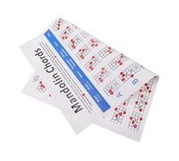 DRESSOOS 1pezzi Tabella Degli Accordi Per Mandolino in Carta Patinata Accessorio Portatile Per Mandolino Poster Degli Accordi Note Sulla Tastiera