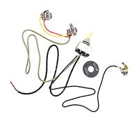 DRESSOOS 1set Kit Cablaggio Per Chitarra Elettrica Sostituzione Potenziometri Interruttore e Jack Facile Installare Compatibile Elettriche