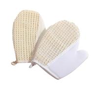 DRESSOOS 2 Guanti Esfolianti in Sisal - Scrub Corpo Delicato E Guanti Da Bagno Per Bambini E Adulti Per Uso in Spa E Piscina