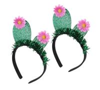 DRESSOOS 2 Pezzi Fascia per Chioma a Forma di Cactus con Glitter, Cerchietti Leggeri in Feltro e Stoffa, Accessori per Feste di Carnevale e Halloween per Ragazze