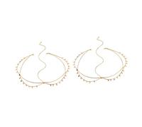 DRESSOOS 2 Pz catena di bohémien orgoglio accessori donna orgoglio copricapo fasce da donna hair charms hair jewelry catena della fascia catena della testa delle donne lega Golden