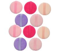 DRESSOOS 2 Scatole piumino da cipria spugna di bellezza cipria rosa sbuffi soffio del corpo makeup kit make up kit soffio per il trucco portatile fornitura cosmetica plastica abs