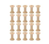 DRESSOOS 20 Pezzi Bobine in Legno Vintage a Forma di Clessidra per Filo e Bobina Vuota per Progetti DIY e Decorazioni Artigianali