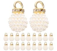 DRESSOOS 20 Pezzi Ciondoli Pendenti per Collane Fai da Te in Lega Perle Beige Forma Semplice per Creazione Gioielli Unici Accessori per Bracciali e Borse