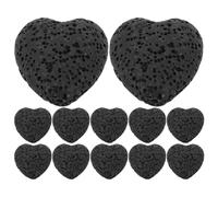 DRESSOOS 20 pietre diffusore di oli essenziali - Diffusore di aromaterapia in pietra lavica a forma di cuore da 0,8 pollici - Pietra profumata riutilizzabile per casa, meditazione, spa, viaggi, colore