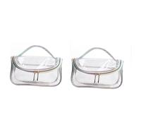 DRESSOOS 2pezzi Borsa Trasparente Per Toiletries Da Viaggio Organizer Multiuso Pu Per Cosmetici e Articoli Da Toilette s Design Leggero e Pratico Per Donna